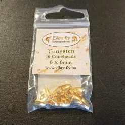 Tungsten Coneheads 6x6mm 10x – Gold