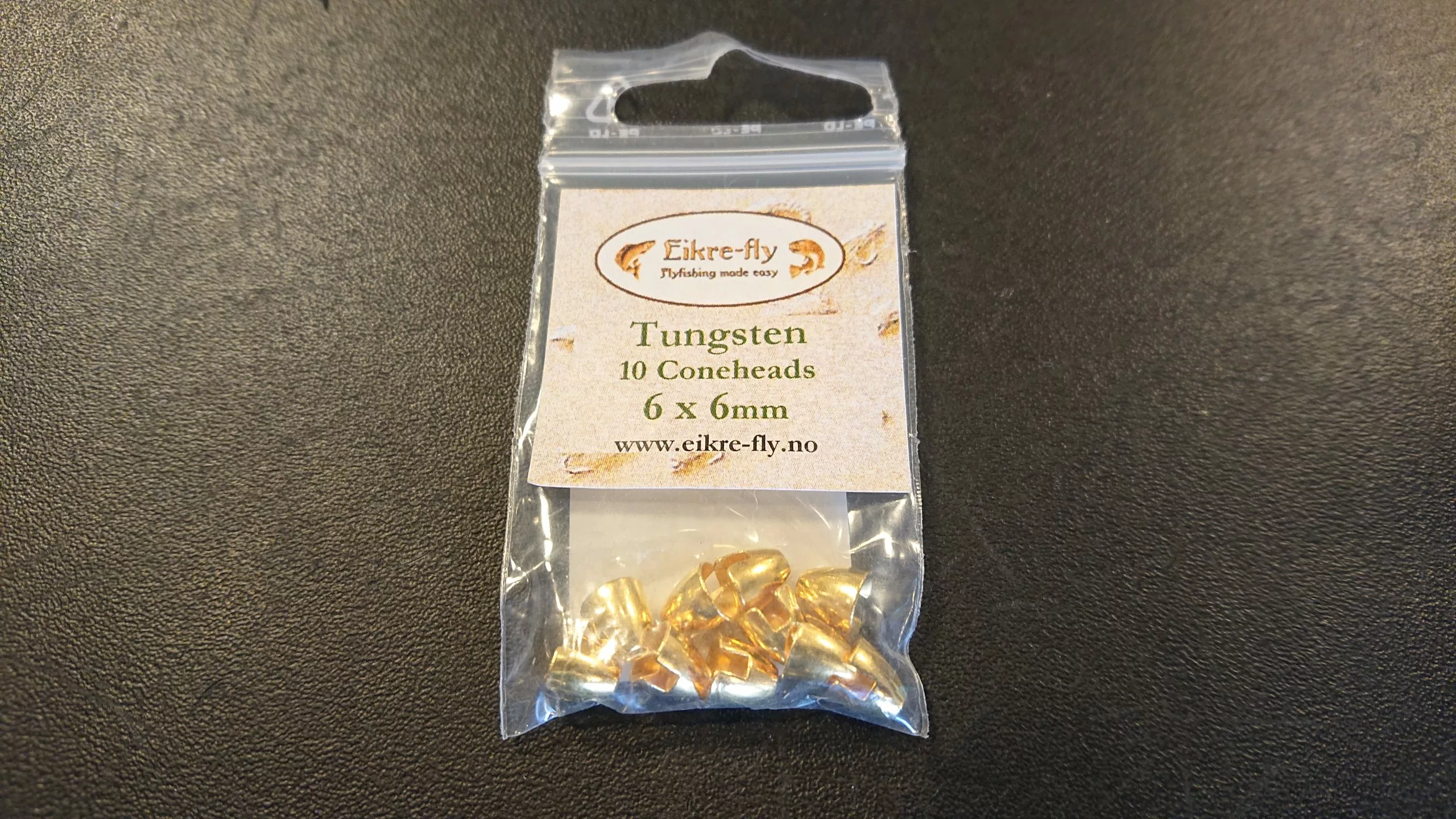 Tungsten Coneheads 6x6mm 10x – Gold 3 Tungsten Coneheads 6x6mm 10x – Gold